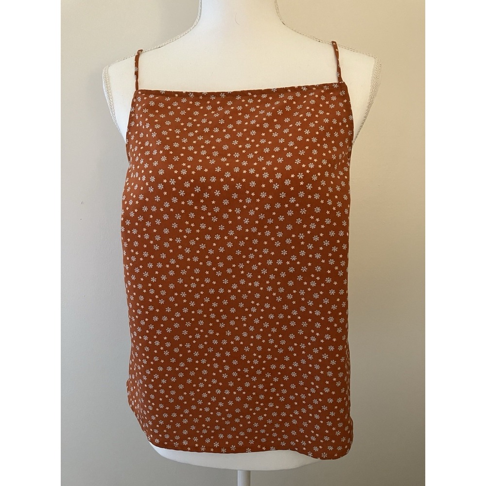 Levi's Tie Back Camisole In Orange S add nd Daisy Pattern Sz Med